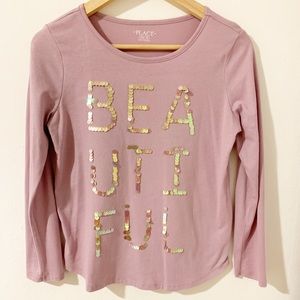 2x$10🎉Children’s Place Pink Graphic Long Sleeve16